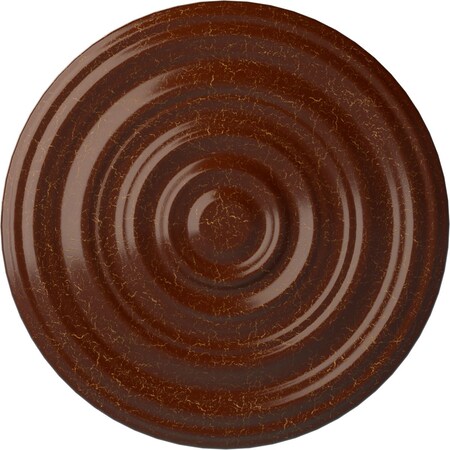 Ekena Millwork Carton Smooth Medallion (Canopies up to 9 1/8"), 29 1/8"OD x 1 1/2"P, Burnished Mahogany Crackle CM29CABMC